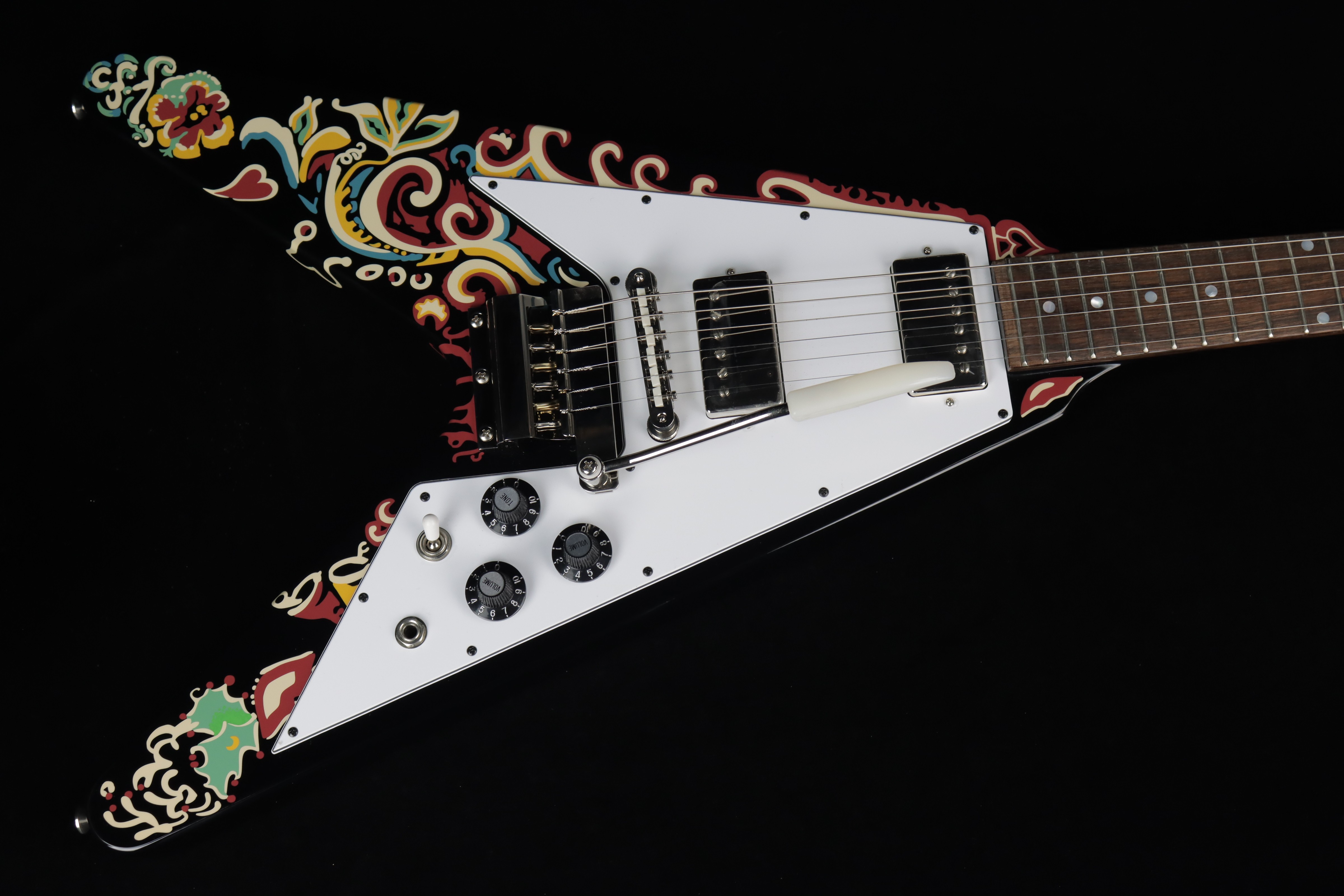 Epiphone Jimi Hendrix Love Drops Flying V Ebony (SN