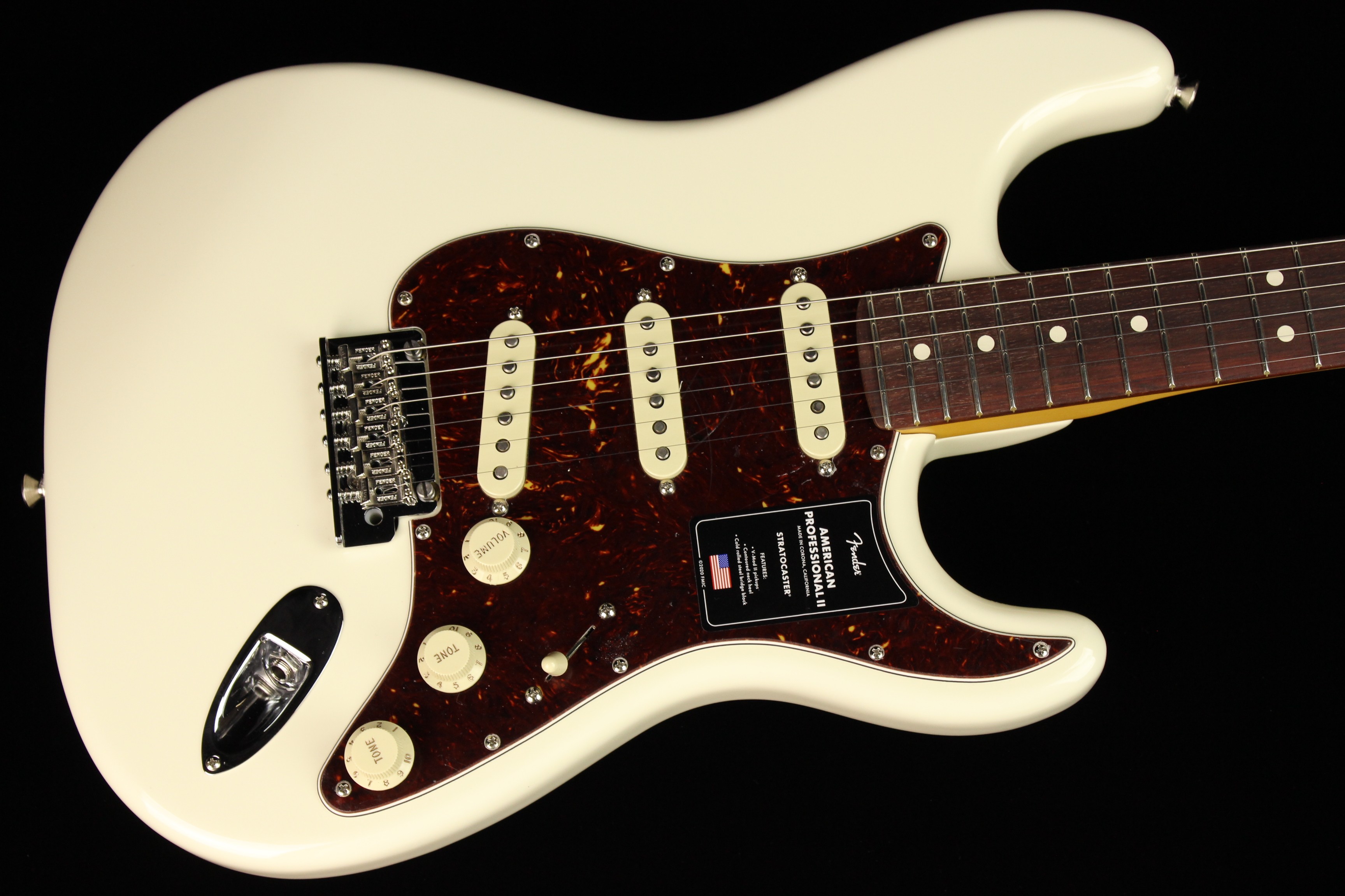 Fender American Professional II Stratocaster Olympic White (SN:  US210023441) | Gino Guitars
