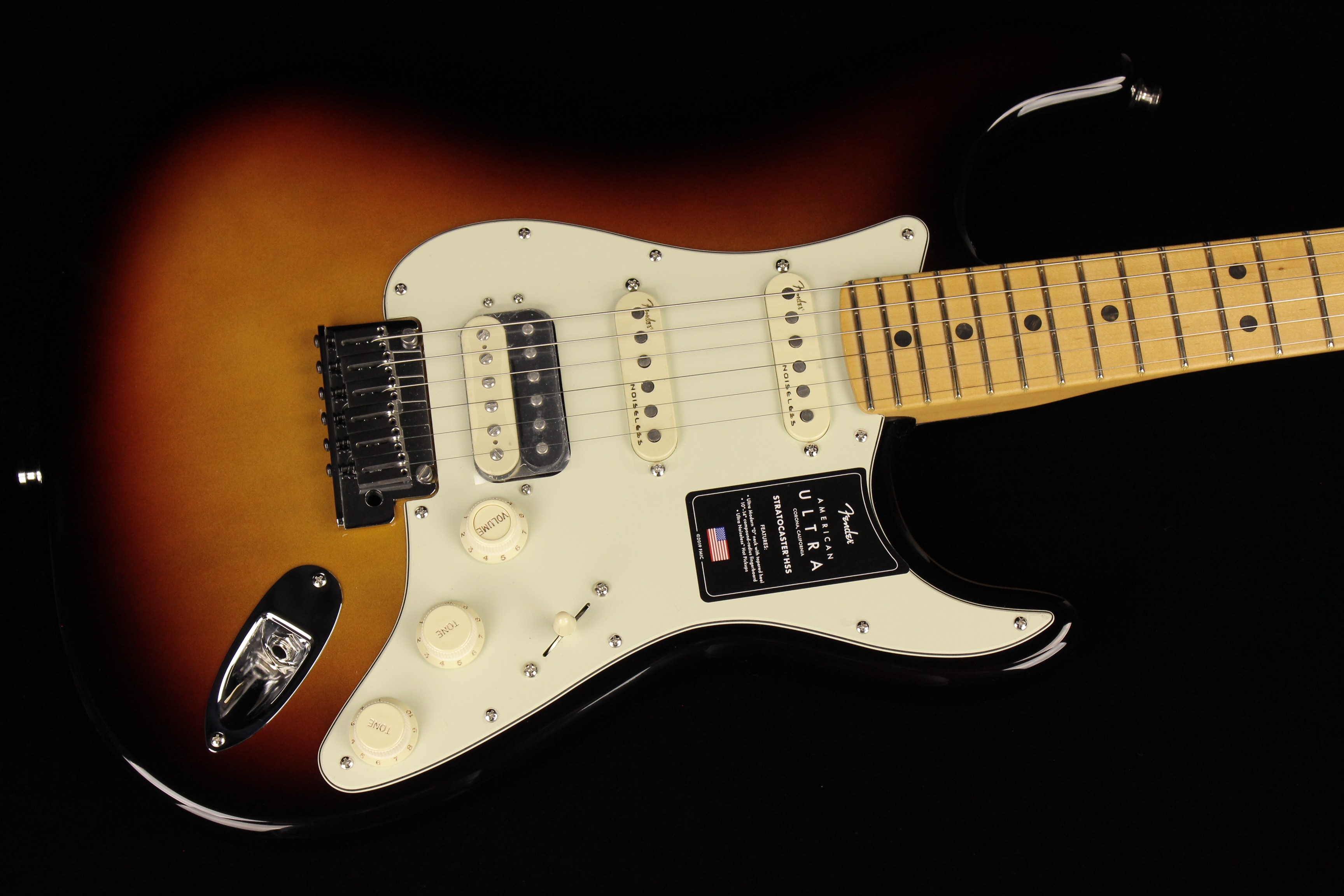 Fender American Ultra Stratocaster HSS Ultra Burst (SN: US21019891) Gino  Guitars