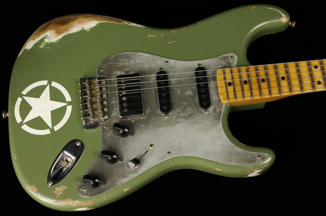 Fender Custom 1956 Stratocaster ARMY HSS Heavy Relic Army Drab Green