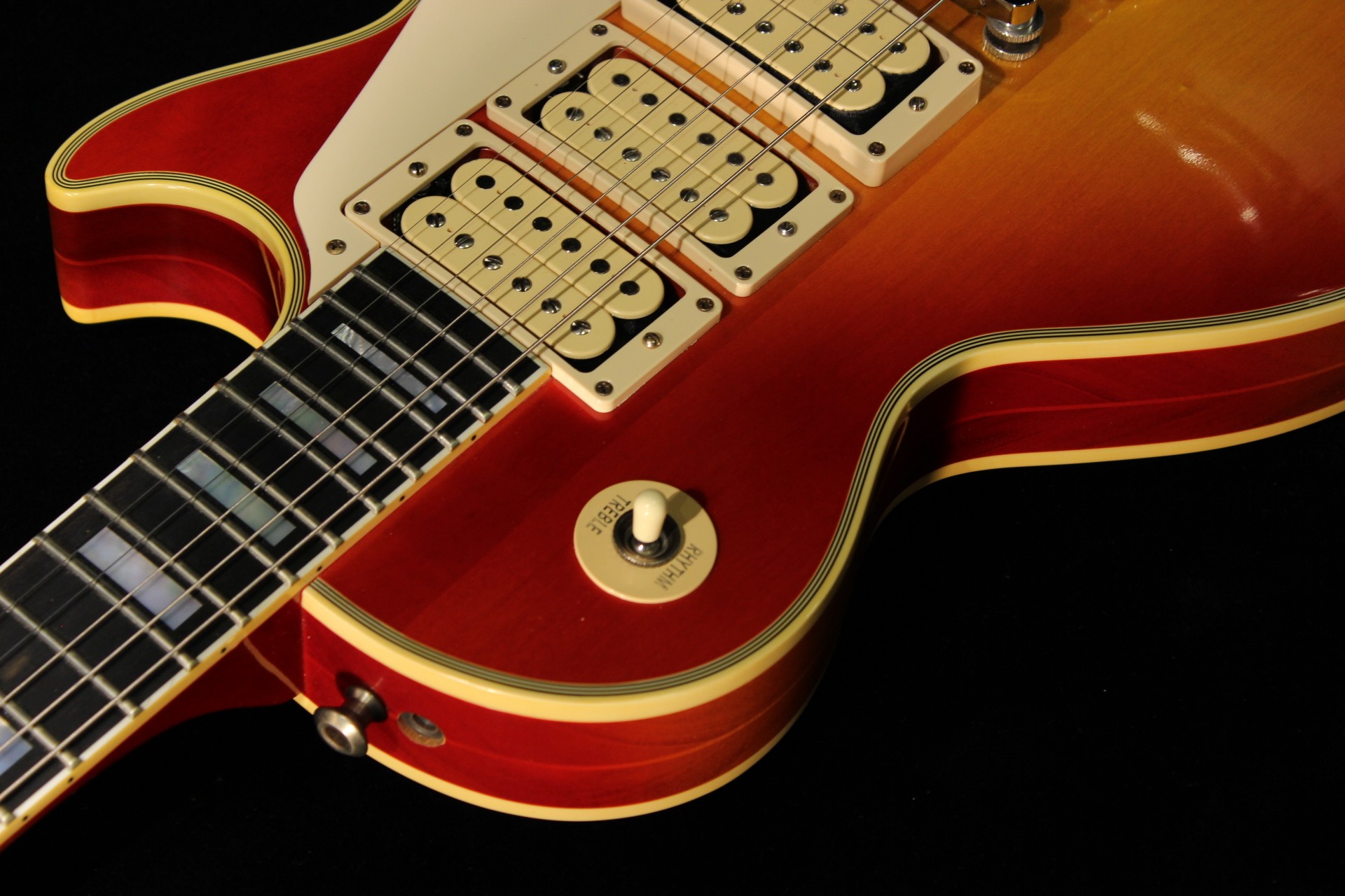 Gibson Custom Ace Frehley Budokan Les Paul Custom VOS Used Heritage Cherry Sunburst SN AFB004 Gino Guitars