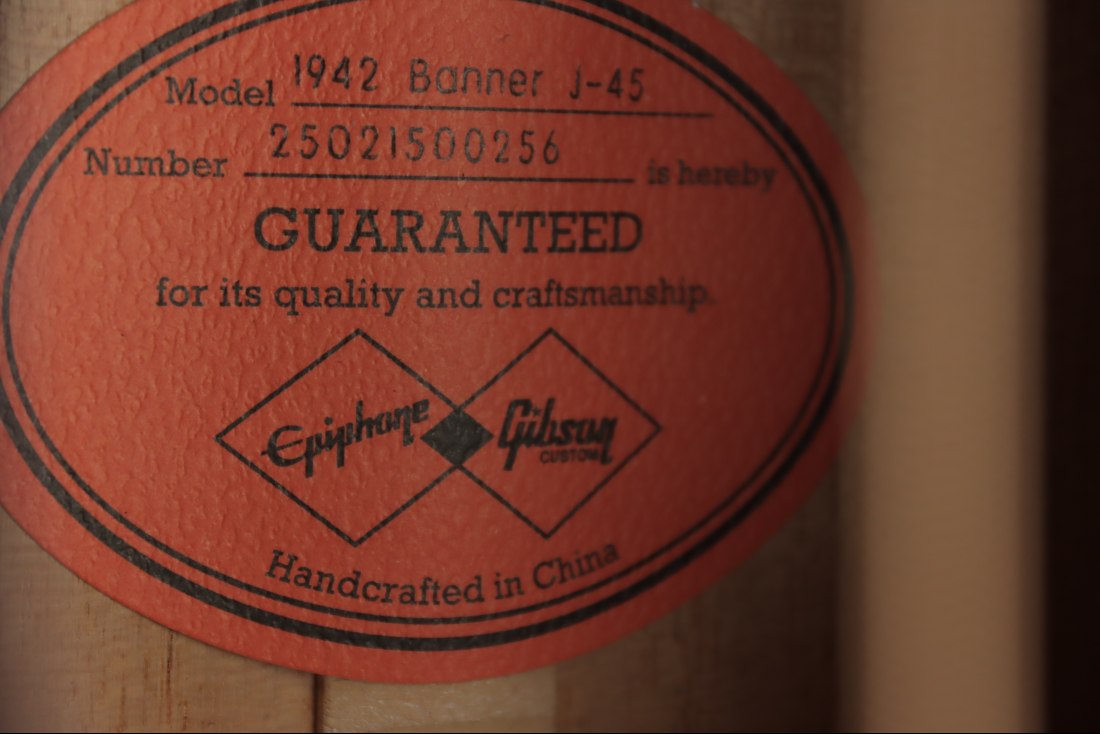 Epiphone 1942 Banner J-45 Reissue