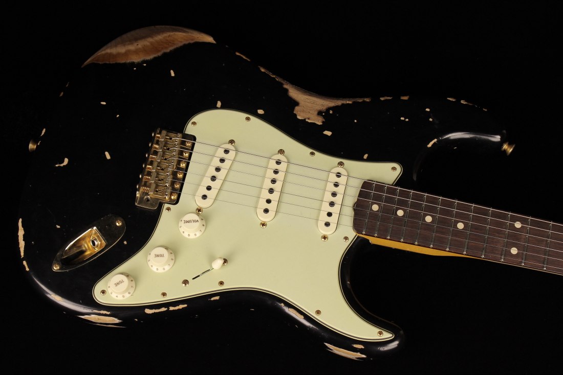 Fender Custom 1962 Stratocaster Heavy Relic - ABLK