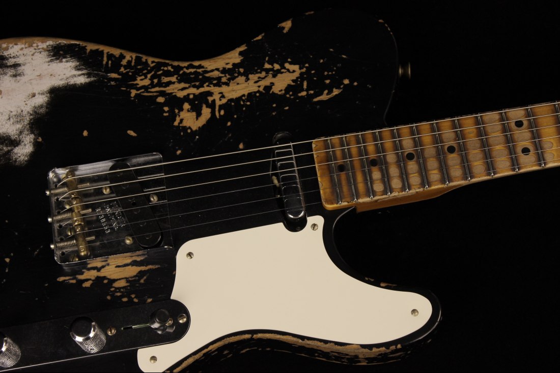 Fender Custom Limited Roasted Pine Double Esquire Super Heavy Relic - ABLK