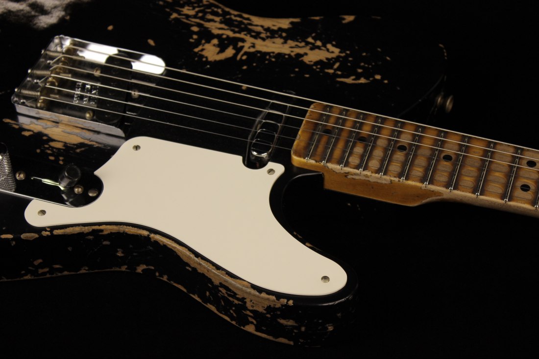 Fender Custom Limited Roasted Pine Double Esquire Super Heavy Relic - ABLK