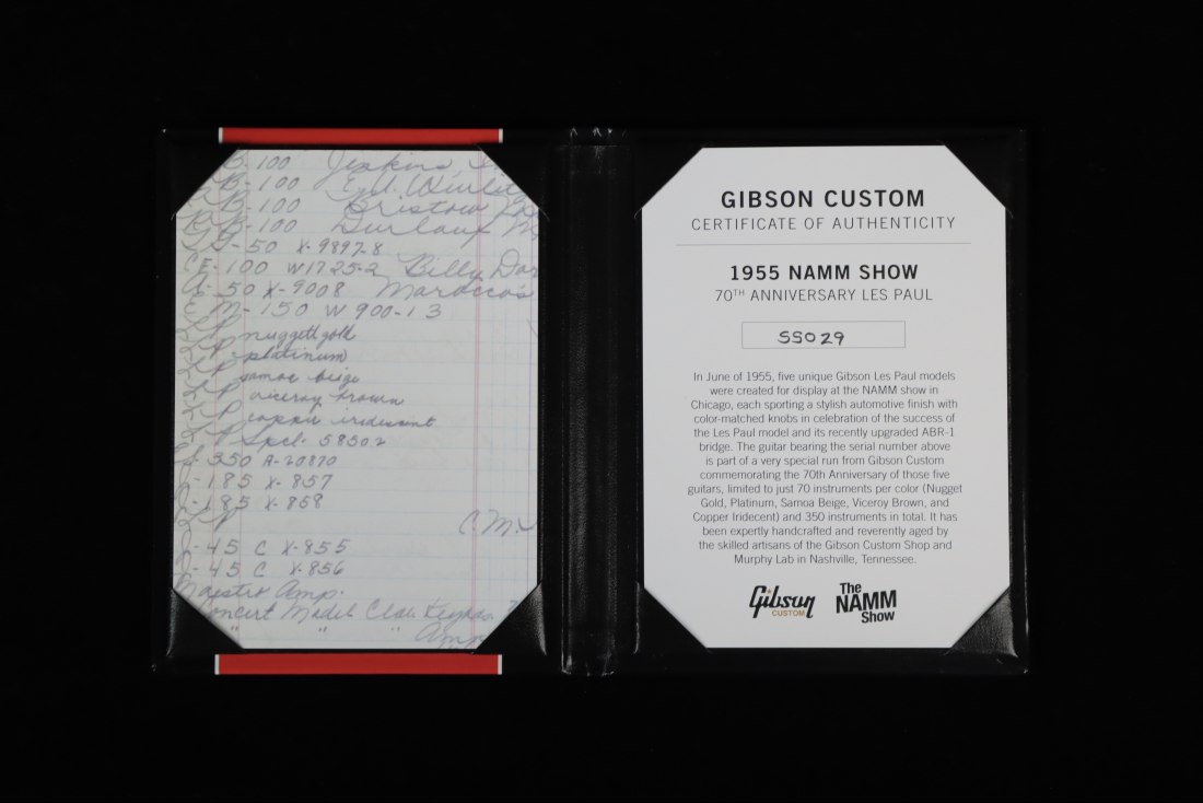 Gibson Custom 1955 NAMM Show Commemorative Edition Les Paul - COI