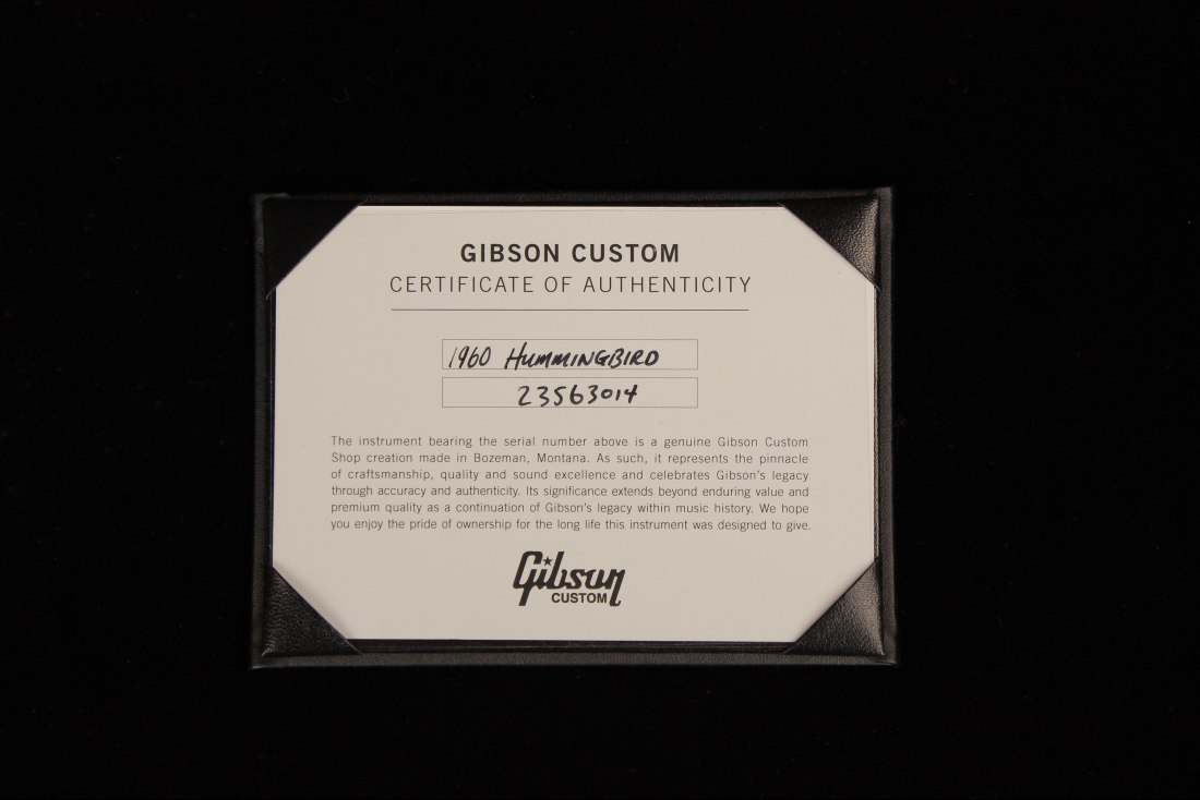 Gibson Custom Historic 1960 Hummingbird Fixed Bridge