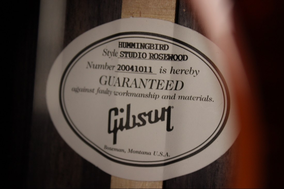 Gibson Hummingbird Studio Rosewood - RB