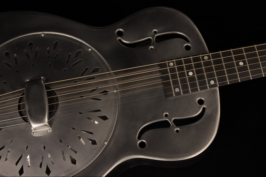National Style O 14 Fret Raw Steel