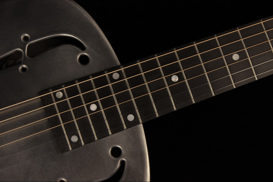 National Style O 14 Fret Raw Steel