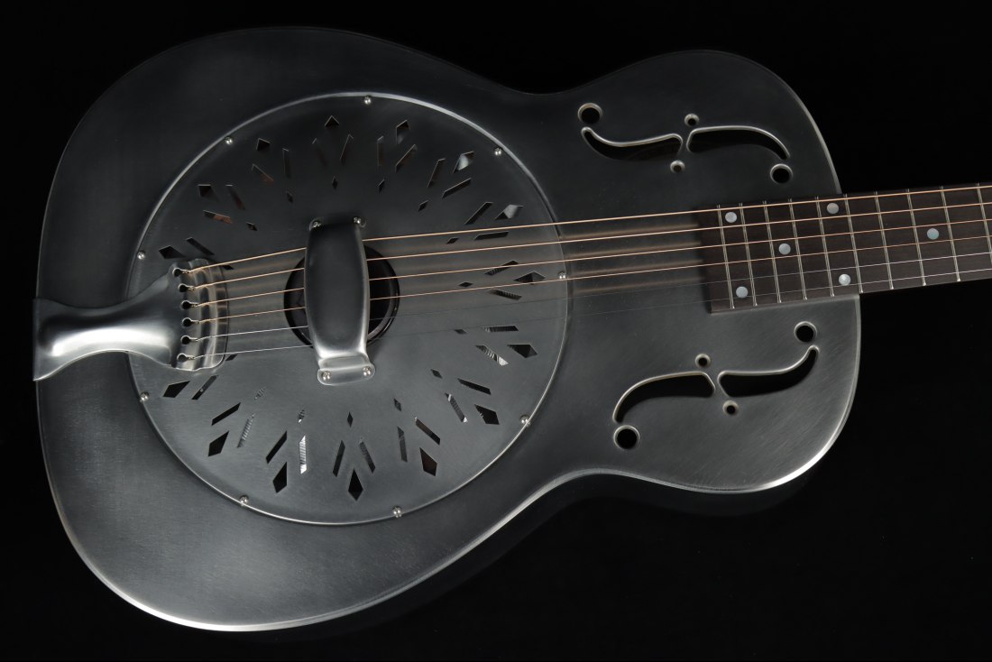 National Style O 14 Fret Raw Steel