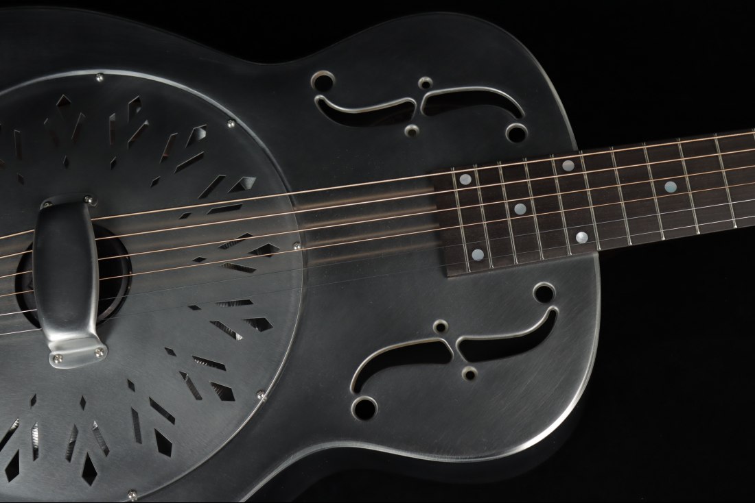 National Style O 14 Fret Raw Steel