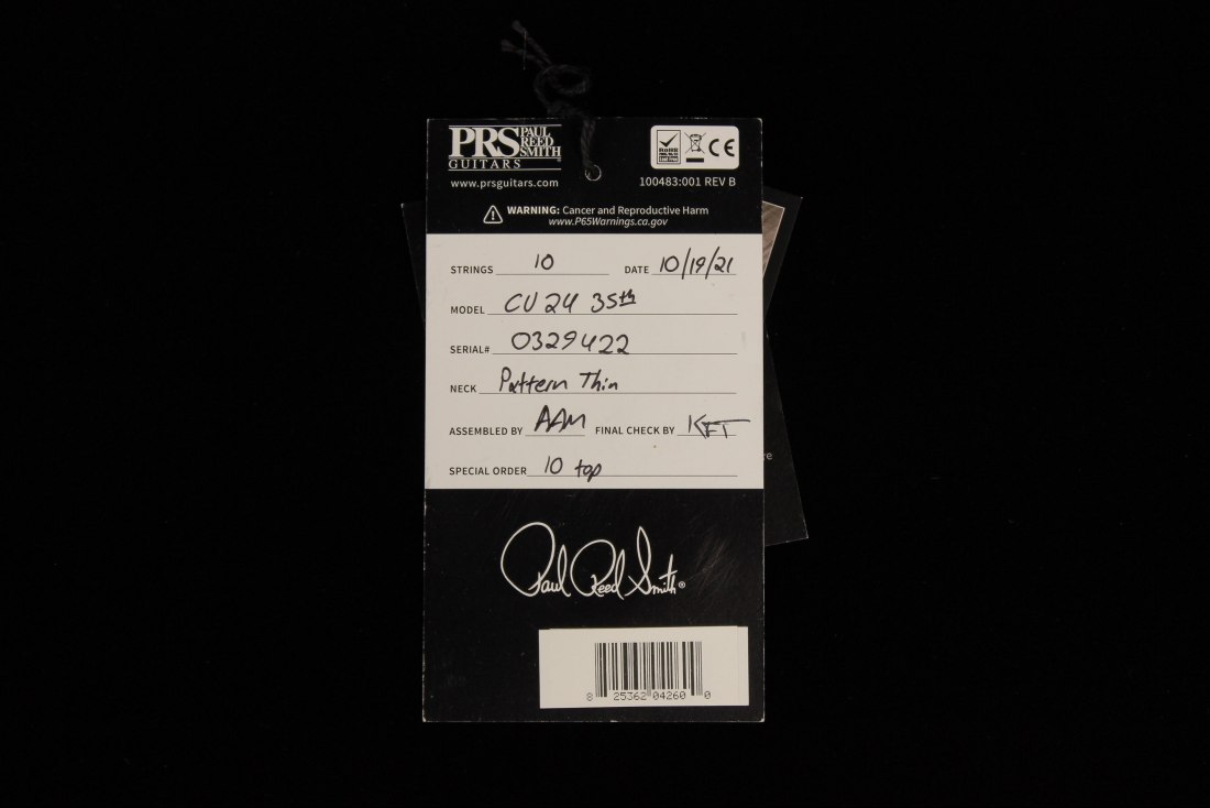 Paul Reed Smith 35th Anniversary Custom 24 10-Top (1-Piece Top) - BGW
