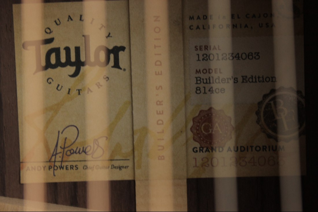 Taylor Builder's Edition 814ce Blacktop