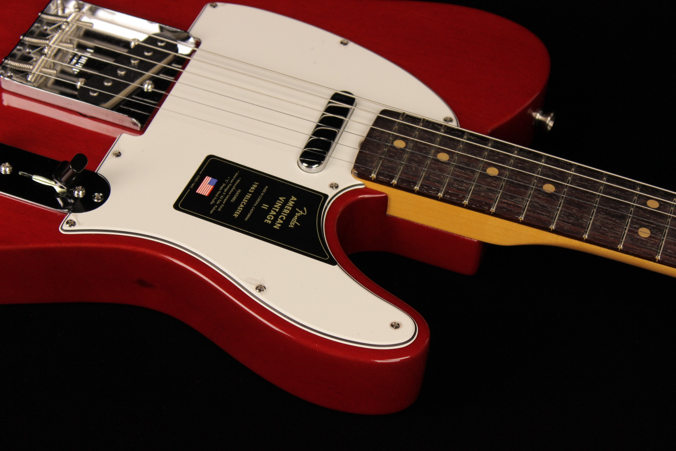 Fender American Vintage II 1963 Telecaster Crimson Red Transparent (SN:  V2208689) | Gino Guitars
