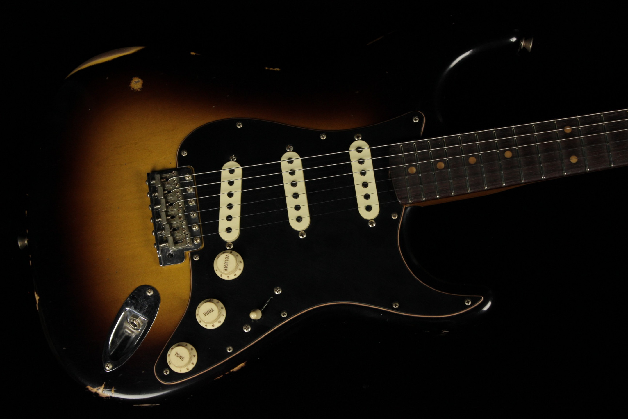 Fender Custom Roasted Poblano Stratocaster Relic Limited Wide Fade 2 Color Sunburst SN CZ542808 Gino Guitars