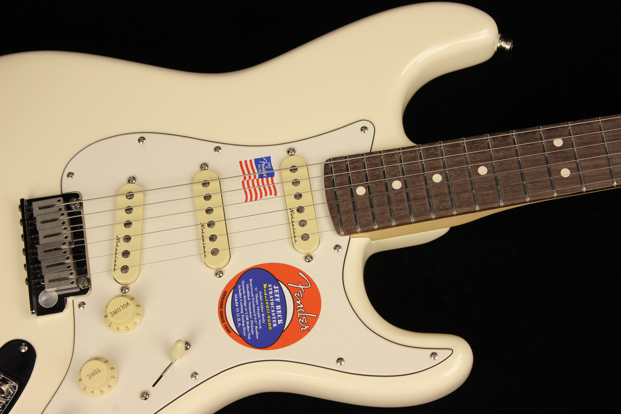 Fender Jeff Beck Stratocaster Olympic White SN US23117069 Gino Guitars