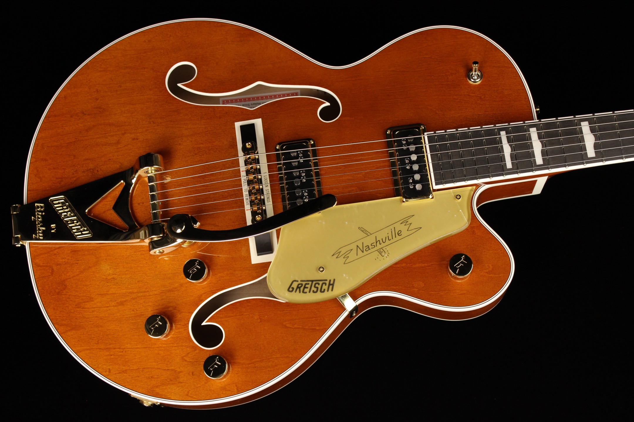 Gretsch G6120TG DS Players Edition Nashville Roundup Orange SN JT21051895 Gino Guitars