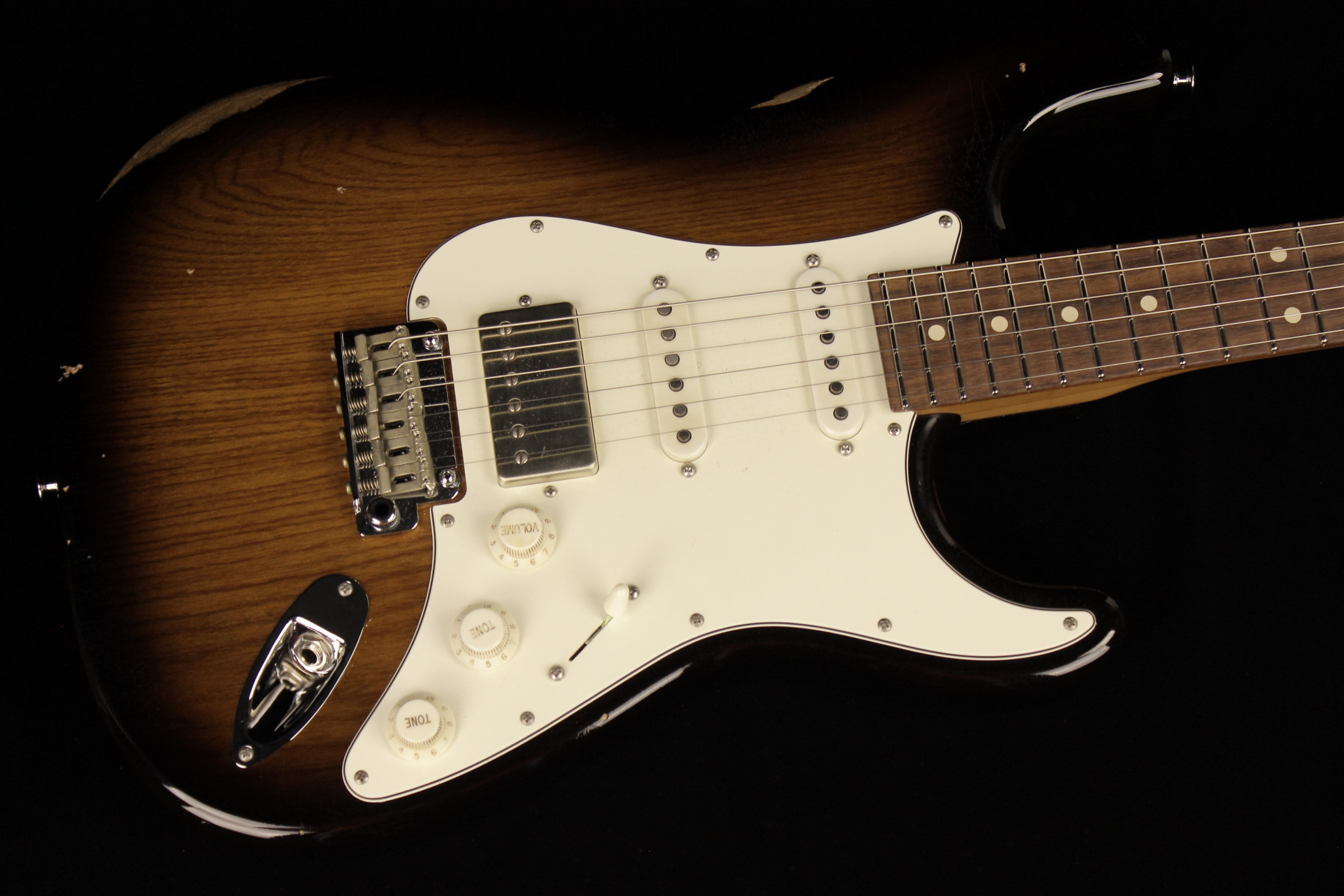 Suhr Classic S Antique Roasted Swamp Ash HSS 2 Tone Tobacco Burst SN 54873 Gino Guitars